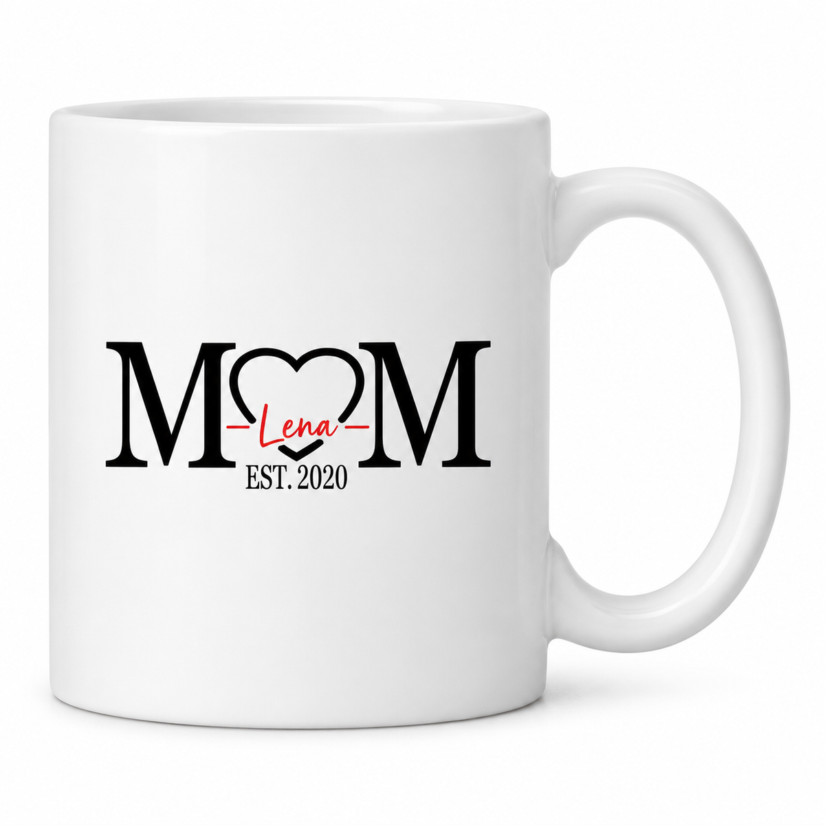 Personalisierte MOM-Tasse mit Namen und Jahreszahlen