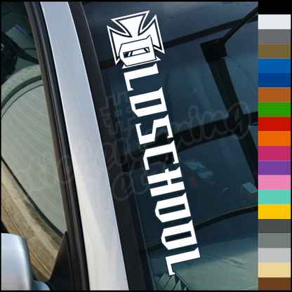 Aufkleber “OLDSCHOOL” eisernes Kreuz | bis 60cm | ab 3,99€
