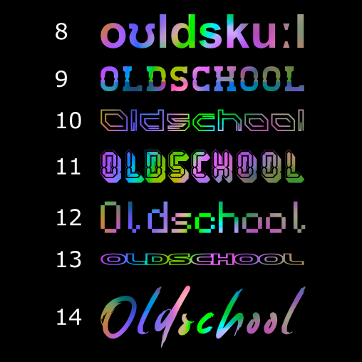 Aufkleber “OLDSCHOOL" | Effektfolie | ab 4,99€