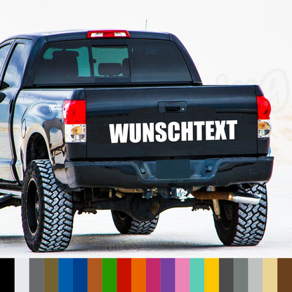 Aufkleber "WUNSCHTEXT" für Pick-Up, LKW | 100-200cm | ab 12,99€