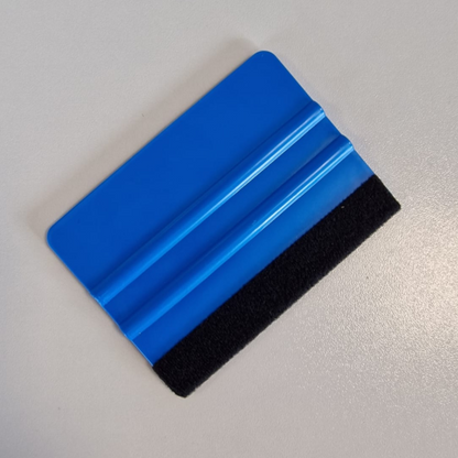 1x Rakel mit Filzkante | blau | Kunststoff