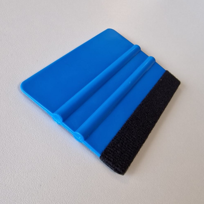 1x Rakel mit Filzkante | blau | Kunststoff