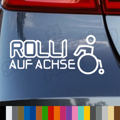 Aufkleber “ROLLI AUF ACHSE” | 20x8cm