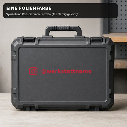 Social-Media-Aufkleber mit Benutzername – für Firmen | ab 6,90€