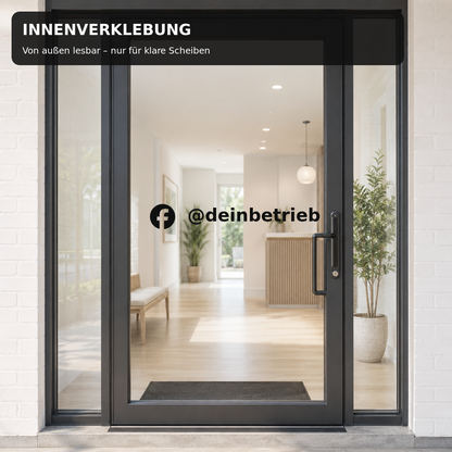 Social-Media-Aufkleber mit Benutzername – für Firmen | ab 6,90€