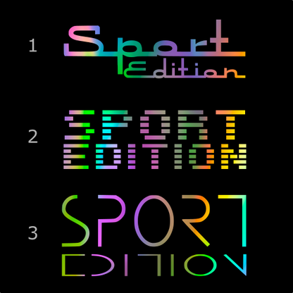Aufkleber “SPORT EDITION" | Effektfolie | ab 4,49€