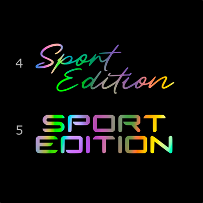 Aufkleber “SPORT EDITION" | Effektfolie | ab 4,49€