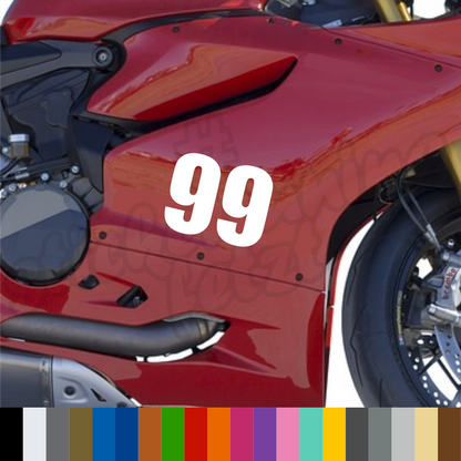 1x Aufkleber “STARTNUMMER” zwei Ziffern | 5-30cm | ab 2,99€