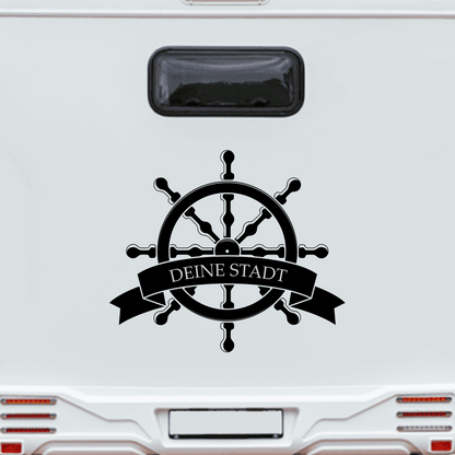Aufkleber “STEUERRAD” maritimer Sticker für Boot, Wohnmobil & Auto | ab 19,99€