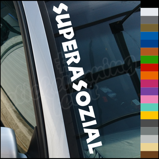 Aufkleber “SUPERASOZIAL” | bis 60cm | ab 3,99€