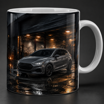 Fahrzeug-Tasse mit Wunschszene – dein Auto im Panorama-Druck | ab 29,90€