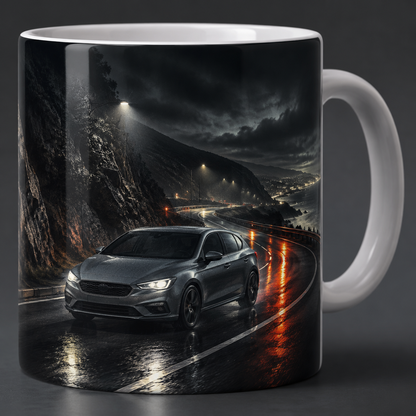Fahrzeug-Tasse mit Wunschszene – dein Auto im Panorama-Druck | ab 29,90€