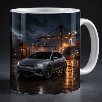 Fahrzeug-Tasse mit Wunschszene – dein Auto im Panorama-Druck | ab 29,90€