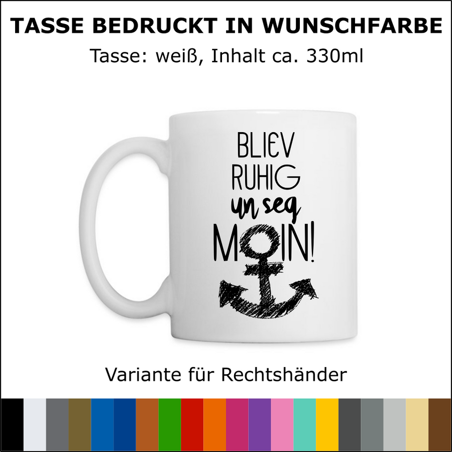 Keramiktasse “BLIEV RUHIG / MOIN" | ab 11,99€