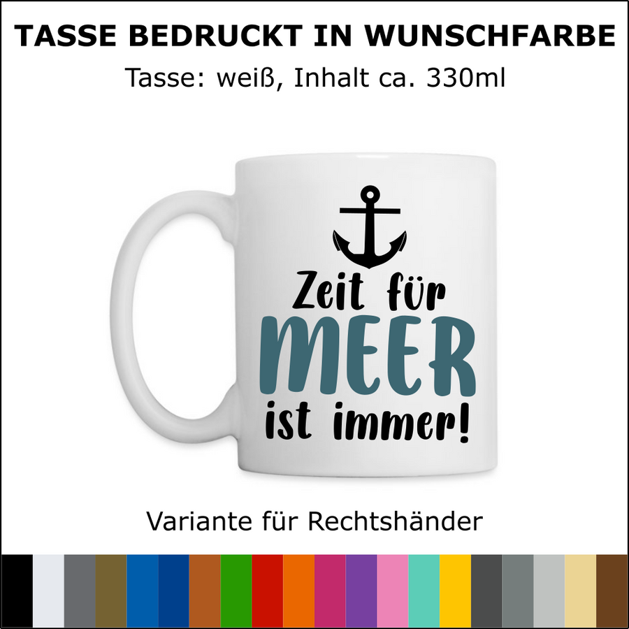 Keramiktasse “ZEIT FÜR MEER IST IMMER" | ab 11,99€