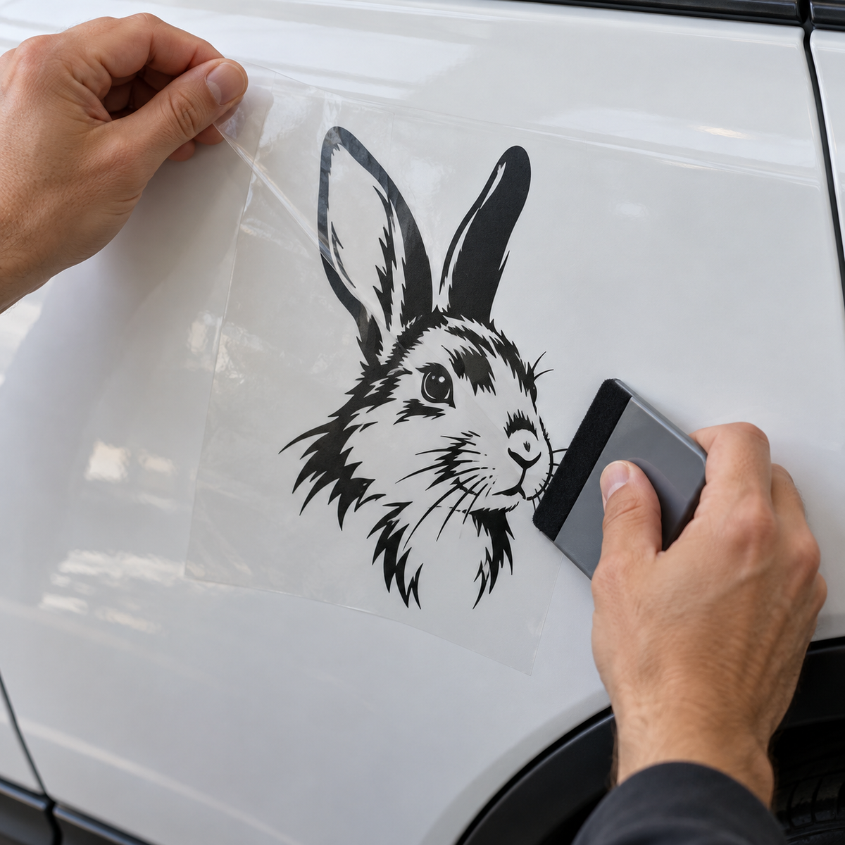 Tierportrait Aufkleber nach Foto – mit Wunschtext | ab 29,90€