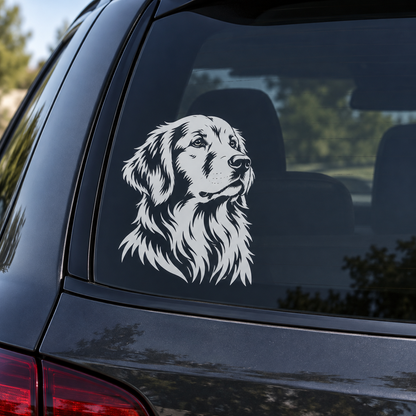 Tierportrait Aufkleber nach Foto – mit Wunschtext | ab 29,90€