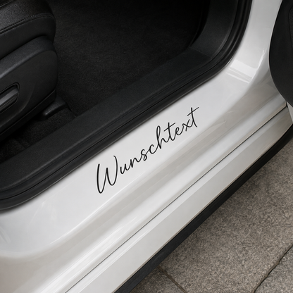 Wunschtext Autoaufkleber 2er-/4er-Set | Türeinstieg | 20–60 cm | ab 7,99€