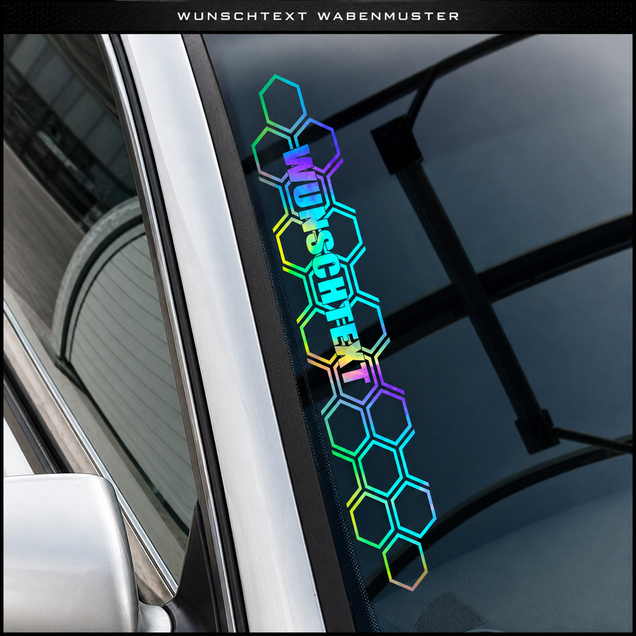 Aufkleber "WUNSCHTEXT" Waben | Effektfolie | ab 8,99€