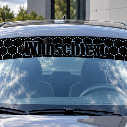 Waben-Blendstreifen mit ausgeschnittenem Wunschtext | ab 29,90€