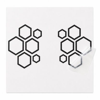 Geometrisches Waben-Akzentset für Fahrzeuge – 12-teilig | ab 19,99€
