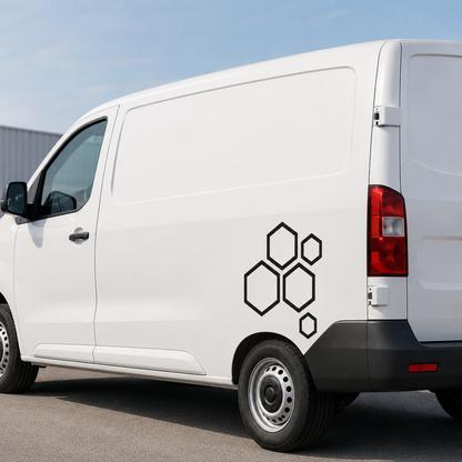 Geometrisches Waben-Akzentset für Fahrzeuge – 12-teilig | ab 19,99€