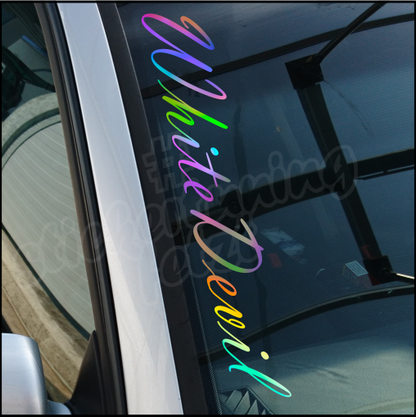 Aufkleber “WHITE DEVIL” | Effektfolie | ab 6,99€