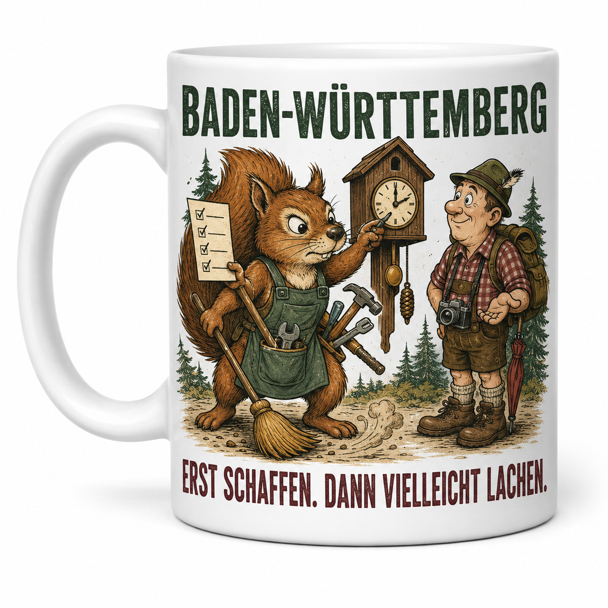 Heimat mit Humor – Bundesländer-Tasse mit frechen Sprüchen