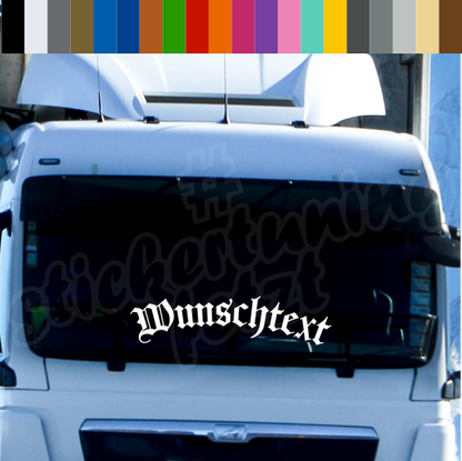 Aufkleber "WUNSCHTEXT" für LKW | bis 150cm | gebogen | ab 11,99€