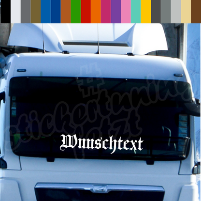 Aufkleber "WUNSCHTEXT" für LKW | bis 150cm | gerade | ab 9,99€