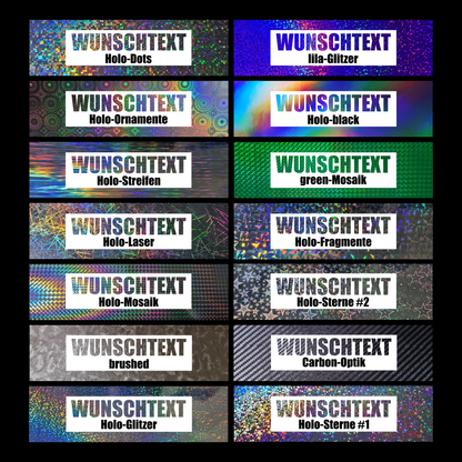 Aufkleber "WUNSCHTEXT" Waben | Effektfolie | ab 8,99€