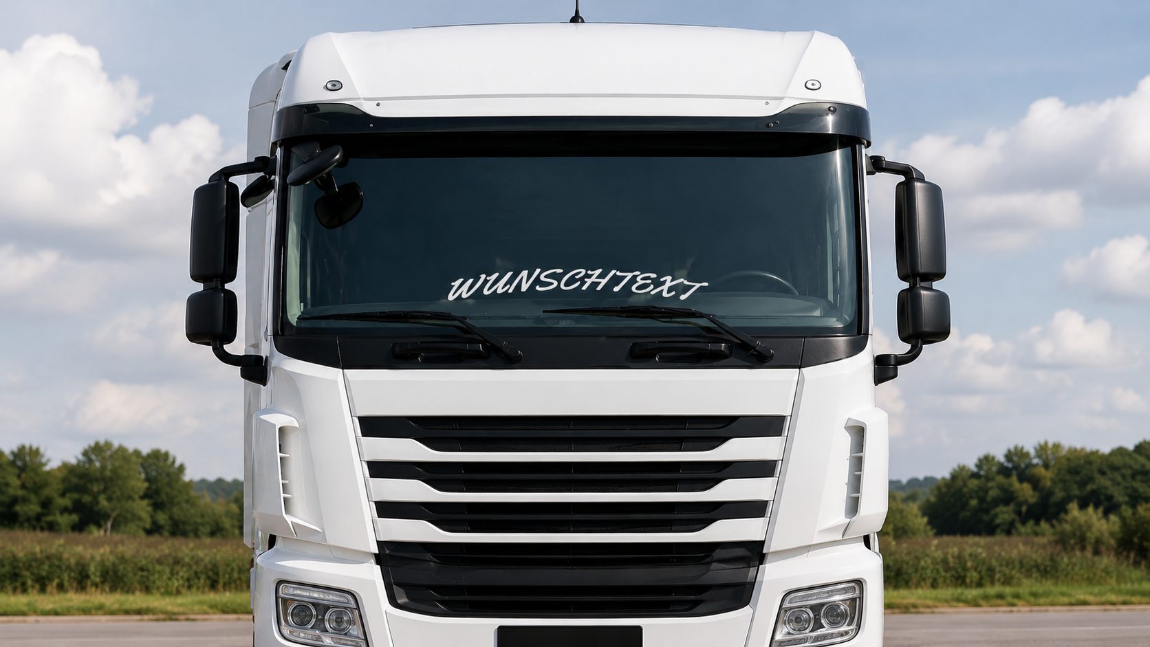 Wunschtextaufkleber für LKW