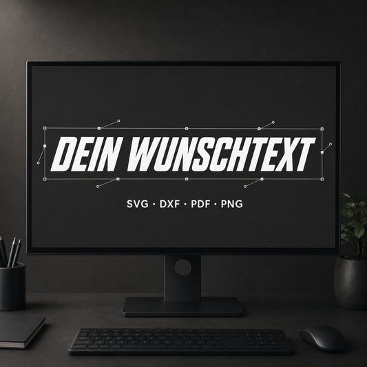 Wunschtext als plotterfertige Datei – SVG, DXF, PDF & PNG | ab 24,90€