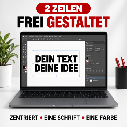 Mehrzeiliger Wunschtext als plotterfertige Datei – SVG, DXF, PDF & PNG | ab 29,90€