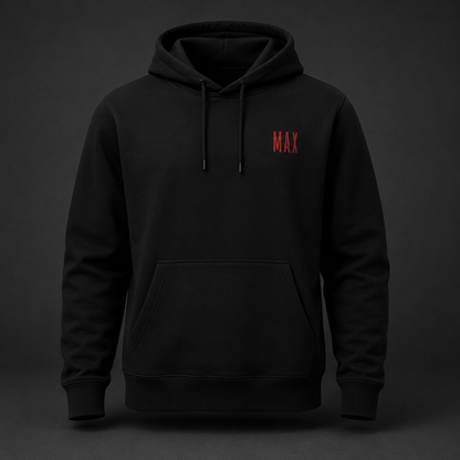 Trucker-Hoodie „DIE ZEIT FÄHRT MIT.“ – optional mit Frontname | ab 52,90€