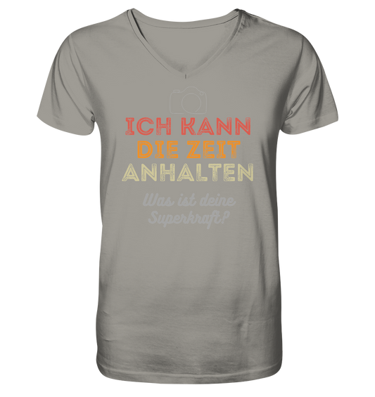 Ich kann die Zeit anhalten - T-Shirt - V-Neck Shirt