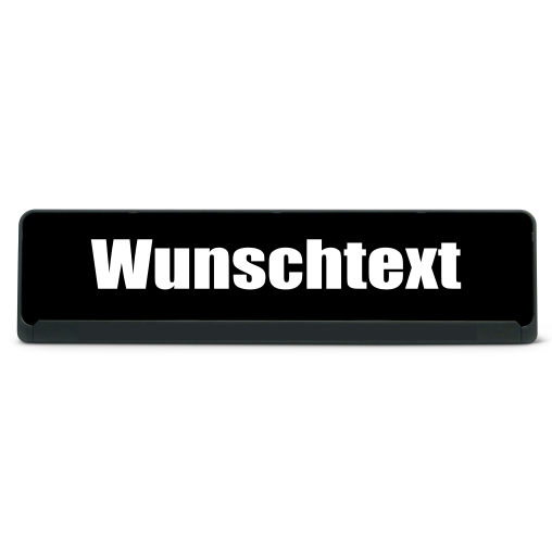 Kennzeicheneinleger 52x11cm "WUNSCHTEXT" | für EU-Kennzeichenhalter | Alu-Dibond | ab 24,99€