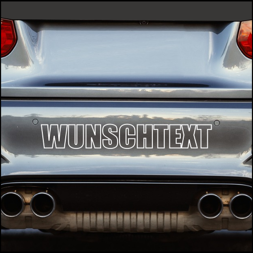 Autoaufkleber "WUNSCHTEXT" | bis 60cm | einzeilig | hohl | ab 9,99€